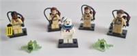LEGO Inspired Ghostbusters Minifigures Set of 7, 4xHeroes, Stay Puft & 2 Slimers