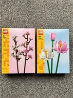 2 x LEGO Flowers Sets Cherry Blossoms Tree & Lotus Flowers Set 40725, 40647 NEW
