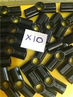 Lego 10 x Technic Axle & Pin Angle Connector Black #3 / Type No 3
