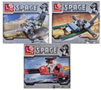 NOTLEGO -SPACE bundle x3 games toys building bricks 6+ Kids SET plane spaceship