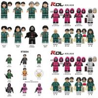 Squid game mini figures Toy Custom Lego Models Horror Hero Halloween Collectible