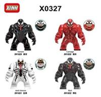 Custom Brick Marvel Super Hero Carnage Venom 4 x Hero Mini Figures Toy Spiderman