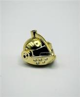 Lego Chrome Gold Helmet Pointed Visor Headgear Knight Castle New!!