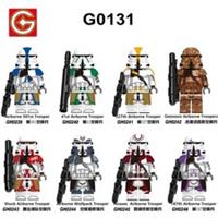 Custom Lego Minifigures Star Wars Airborne Clone Trooper Stormtrooper Toy Model