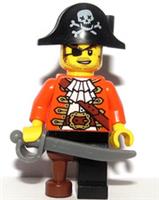 LEGO Pirate Captain Minifigure With Sword Skull Hat