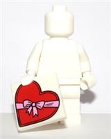 Lego Gift Present Tile 2x2 Red Heart Pink Bow Minifig Not Inc Xmas Valentine