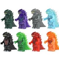 8 x Custom Lego cartoon Hero Mini Figure Toy Godzilla Dinosaur Monster Horror