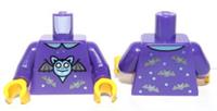 LEGO Torso Body For Minifigure Purple Top With Bat Bats Blue Shirt Halloween