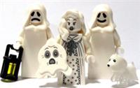 LEGO 3 Ghost Minifigure & Accessories Lady Halloween Monster Reversible Heads