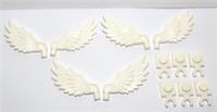 Lego 3 Pair of White Wings For Angel Fairy Minifigure Not Included Christmas