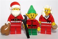 Lego Elf Minifigure Tool Santa With Sack & Mrs Christmas Xmas Cookie
