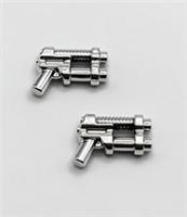 Lego Chrome Silver Plated Weapon Gun 95199 Blaster x2 New!!