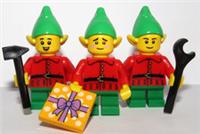 Lego 3 Elf Boy Minifigure & Accessories Santa Helpers Xmas Christmas Set C