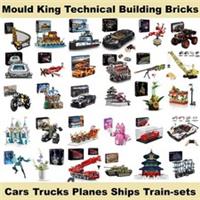 Mould King Technical Building Brick Cars Trucks Cranes Planes Ships Flowers
