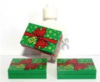 Lego 3 Xmas Presents Present Minifigure Not Inc Christmas Santa Elf 2x3 Tile