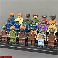 Plants Vs Zombie Soldiers Custom Lego Minifigure Horror toy mini figure x12
