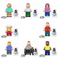 8 x Custom Lego Family Guy Peter Griffin cartoon Hero Mini Figure Toy
