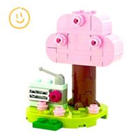 LEGO Animal Crossing - Pink Tree and radio - Partial from set 77046