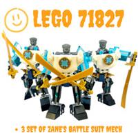 LEGO Ninjago : 3 set of Zane & Battle Suit Mech Build Only - 71827