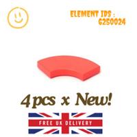 LEGO Part : 4pcs x 27925 Tile 2 x 2 Curved, Macaroni - SELECT COLOUR