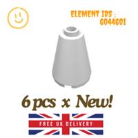 LEGO Part : 6 pcs x 3942 - Cone 2x2x2 with Completely Open Stud - SELECT COLOUR
