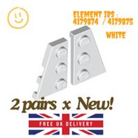 LEGO Part : 2 pairs x 43722 & 43723 - Wedge Plate 3 x 2 - SELECT COLOUR