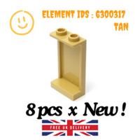 LEGO Part - 8 pcs x 87544 - Panels 1 x 2 x 3 Side Supports - SELECT COLOUR