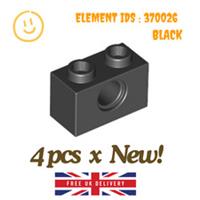 LEGO Part : 4 pcs x 3700 - Technic Brick 1 x 2 ( 1 Pin Hole ) - SELECT COLOUR