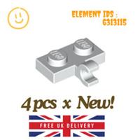 LEGO Part : Plates Special : 4pcs x 11476 Plates 1 x 2 with Clip - SELECT COLOUR