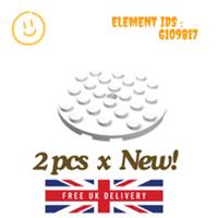 LEGO Part : 2 pcs x 11213 - Plate Round 6 x 6 with Hole - SELECT COLOUR