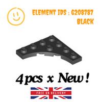 LEGO Part : 4 pcs x 35044 - Plate 4x4 with Circular Cut Out - SELECT COLOUR