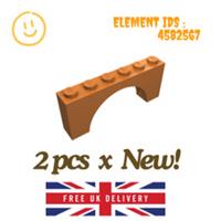 LEGO Part : 2 pcs x 3307 / 15254 - Brick Arch 1 x 6 x 2 - SELECT COLOUR