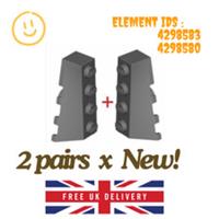 LEGO Part : 2 pairs x 43720 + 43721 - Wedge Sloped 45 4 x 2 - SELECT COLOUR