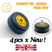 LEGO Part - 4pcs x 55981 - Wheel 18 x 14 , Pin with Axle - SELECT COLOUR
