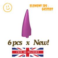 LEGO Part Magenta - 6pcs x 11089 - Barb Claw Horn Tooth Large
