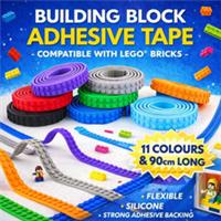 Building Block Tape - 11 Colours - Compatible with Lego - Silicone Adhesive Tape