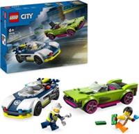 LEGO City Police Car and Muscle Car Chase, Racing Vehicle Toys for 6 Plus Year O