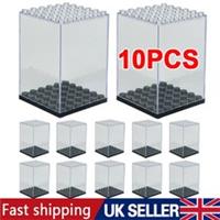 10 Packs Carousel Display Case for Lego Minifigures Brickheadz Stackable