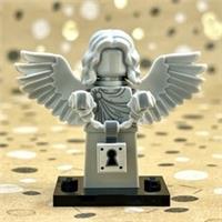 LEGO BAM - CITY - Light Bluish Gray Stone Statue with Wing and Lockhole Print