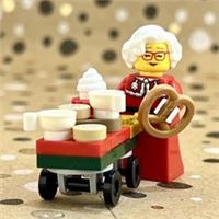 LEGO CITY - Mrs. Claus Minifigure with Food Cart - hol376 - 60475