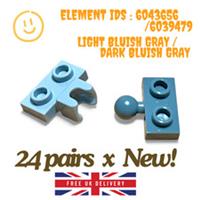 LEGO Part : 24 pairs x 14704 14417 - Modified Plates With Tow ball And Socket