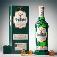 Whiskey Bottle Building Blocks Set Creative Wine Decor Gift for Adults Collector