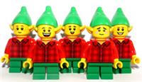 Lego 5 Elf Minifigure Santas Helpers Xmas Christmas Advent Cake Topper