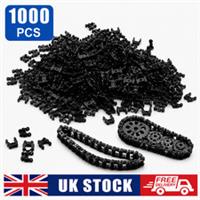 New 1000pcs 3711 New Black Technic Link Chain Link Pieces tank track tread