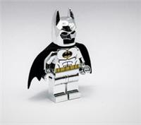 Lego Chrome Silver Plated Batman Minifigure DC Superheroes New!!