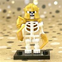 LEGO Halloween / Monster - Castle Golden Skeleton Knight / Soldier Minifigure