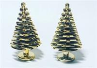 Lego Chrome Gold Plated 3471 4X4X6 2/3 Pine Christmas Tree Large x2 New!!