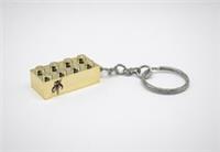 Lego Chrome Gold Key Ring Brick Key Chain Mandalorian Symbol Star Wars 3001 New!