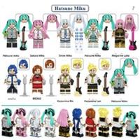 Customised Lego Hatsune Miku VR Singer Anime Film Super Hero 10 Mini figures Toy