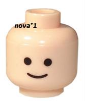 LEGO HEAD FLESH TONE SMILEY FACE STANDARD DEFAULT GRIN NEW